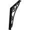 Ekena Millwork Tristan Wrought Iron Bracket, (Single center brace), Powder Coated Black 1 1/2"W x 10"D x 12"H BKTM01X10X12STN - alternate 1